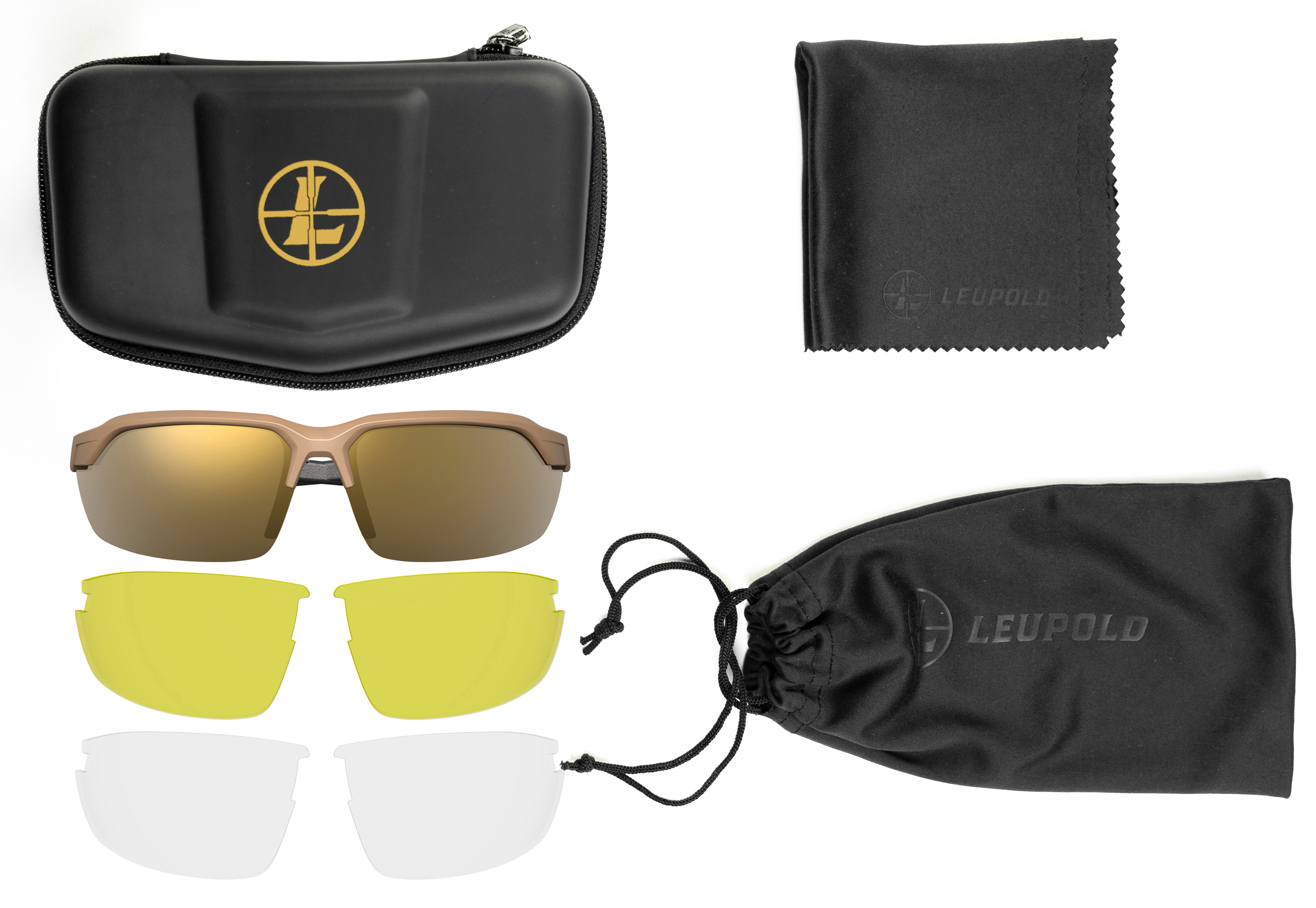 Leupold Tracer Shadow Tan, Bronze Mirror Performance Eyewear