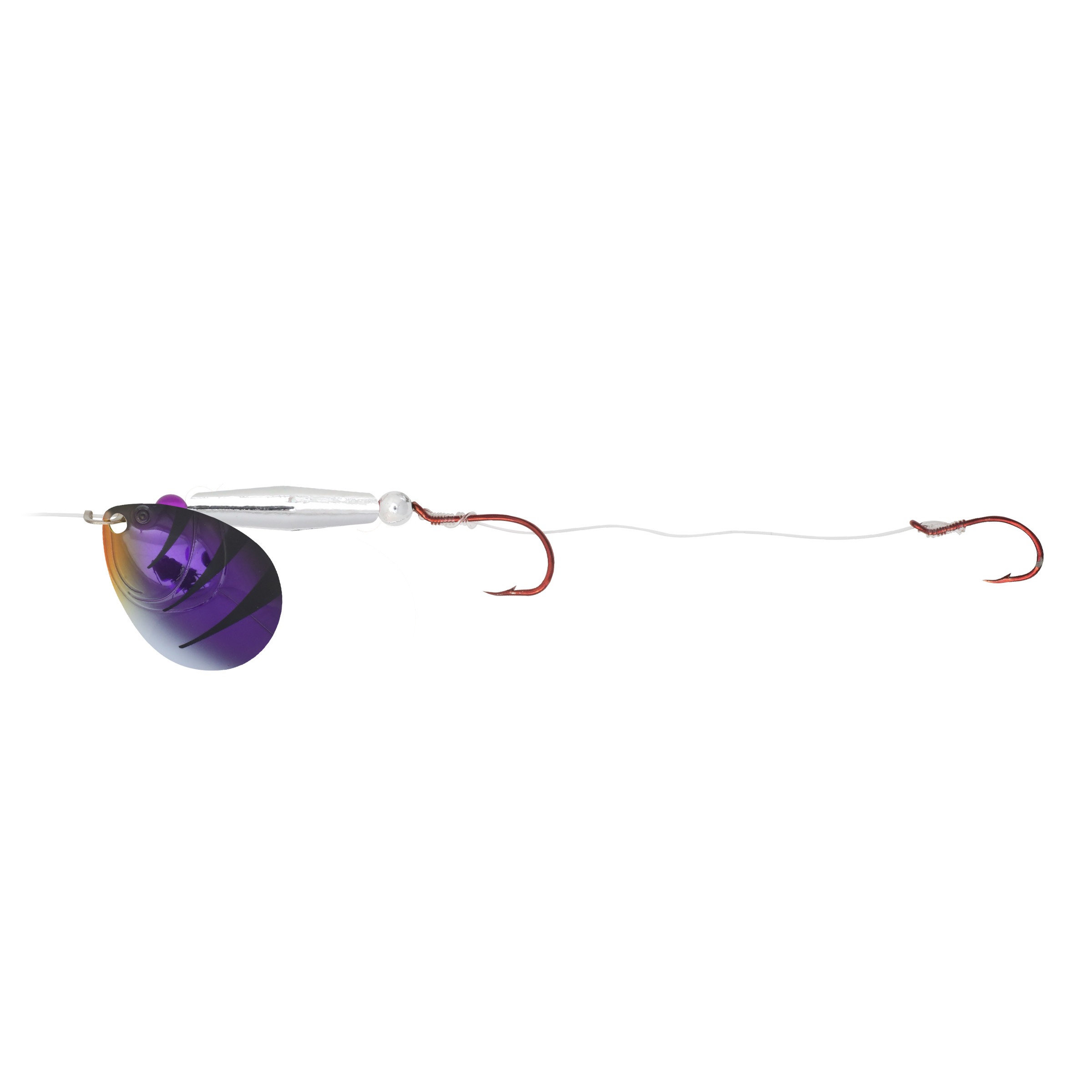 Northland Gravel Grinder Float'N Rig 60" Snell, #6 Indiana, #1-2Hk Metallic Purple Tiger