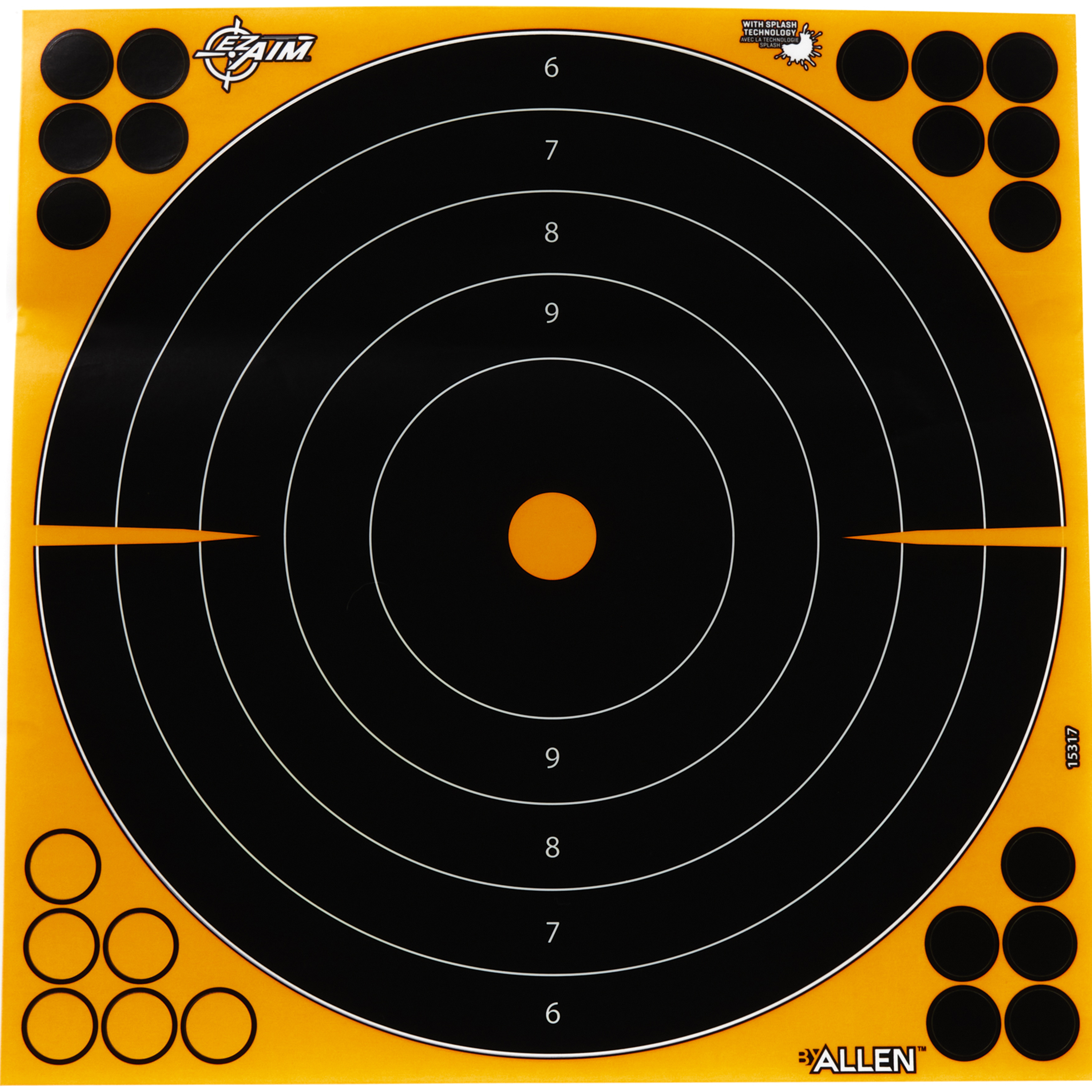 Allen EZ-Aim Adhesive Splash Bulls-Eye Target 12"