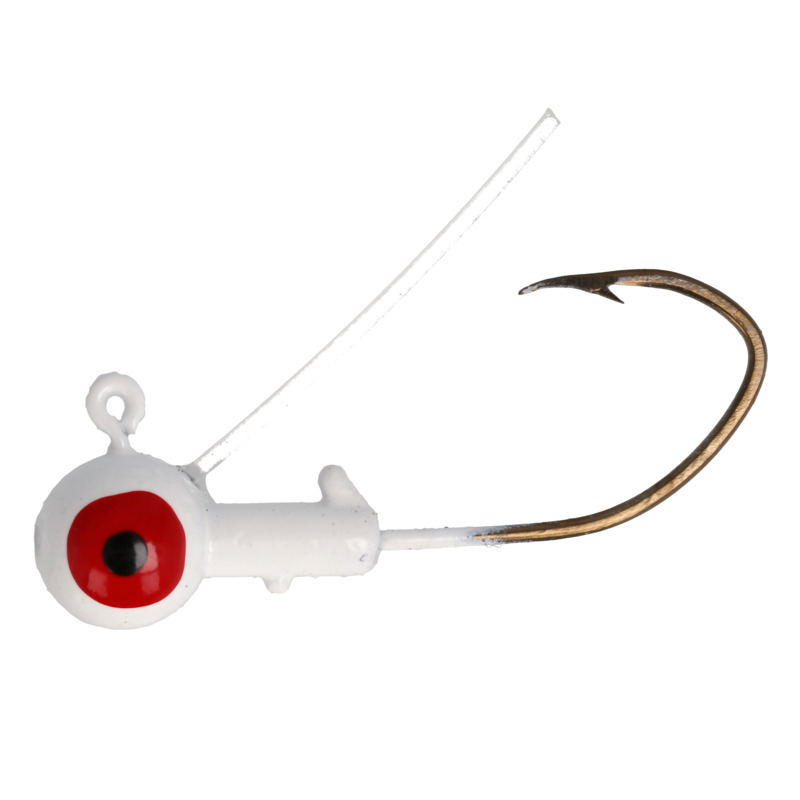 Eagle Claw Pro-V Weedless Jig, 1/8oz, White
