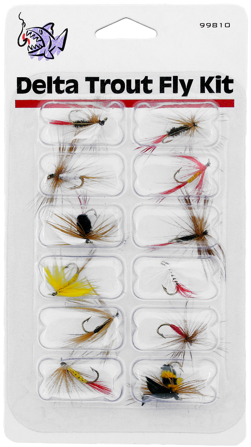 Delta Trout Fly Kit, 12/Pk