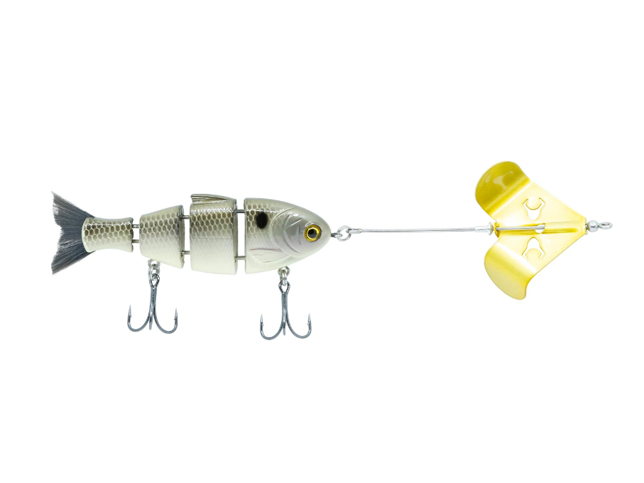 Bucca Brand Buzzing Baby Bull Shad 3.75", 1/2oz, Gizzard Gold