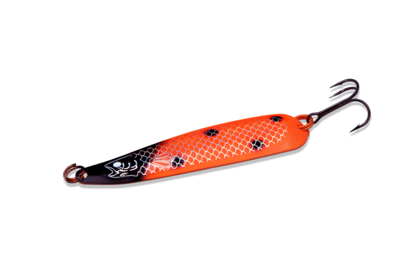 Williams Quick Silver Spoon 4'' 3/5 oz-Orange Black Dots/Copper Back