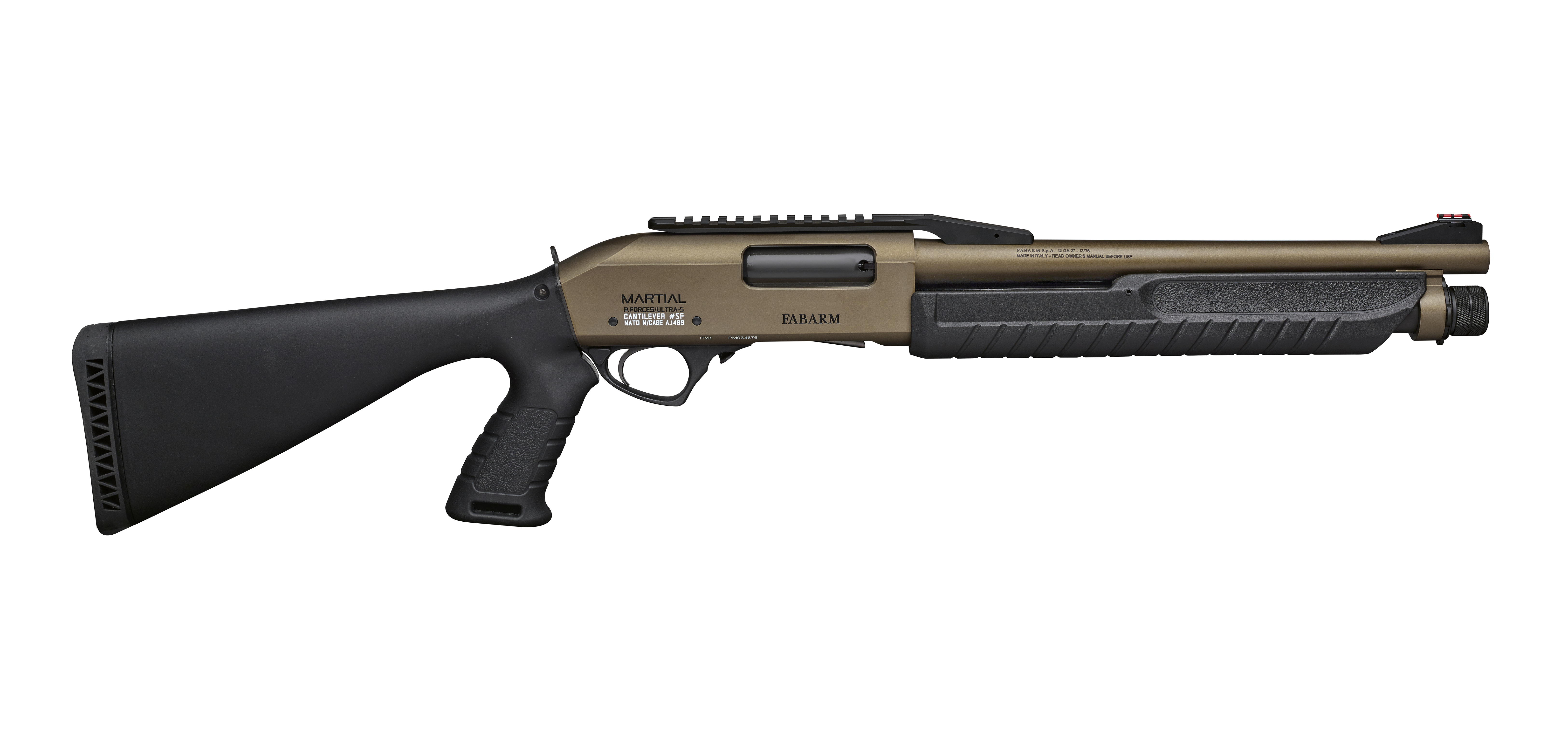 Fabarm Martial Pump Shotgun Cantilever 12Ga-3 14"