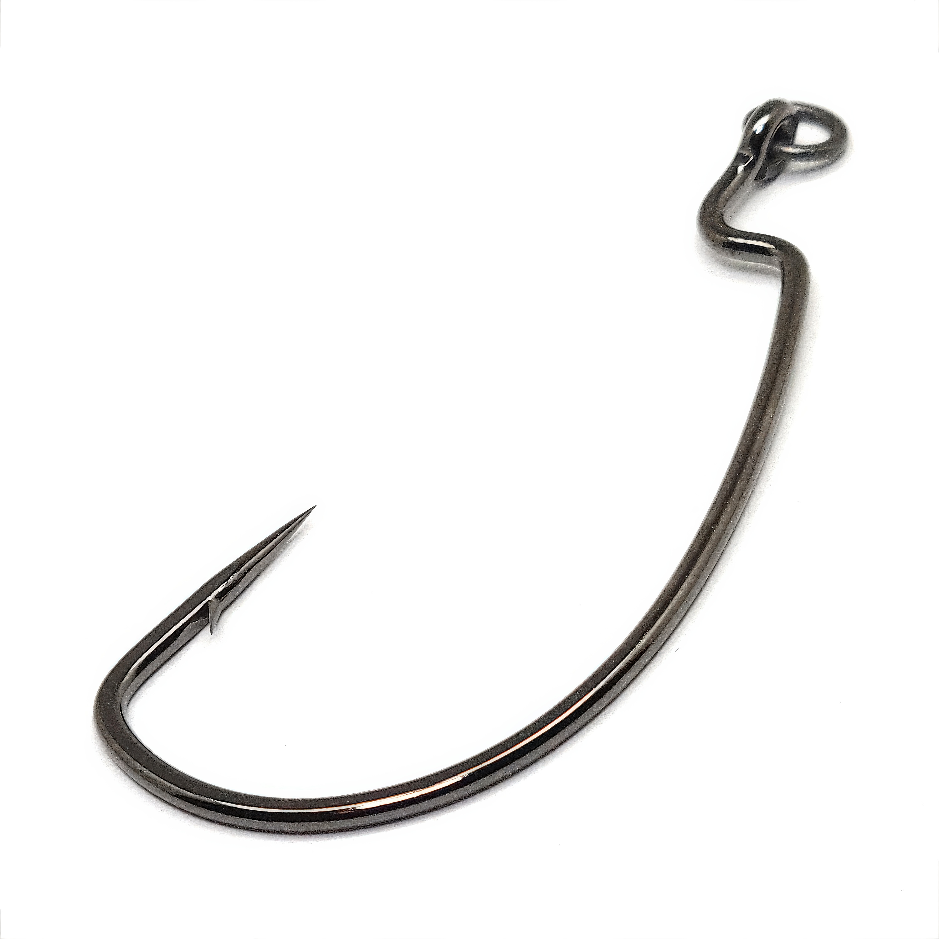 Gamakatsu Worm, Superline Extra Wide Gap Hook-Weighted, #4/0, 1/8oz, NS Black