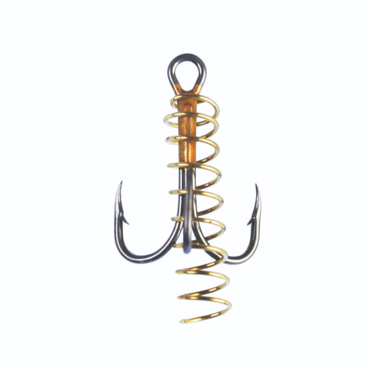Eagle Claw Softbait Treble Hook with Spring, #12