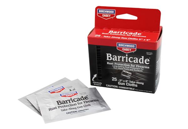 Birchwood Casey Barricade Rust Protection Take-Alongs 25 Wipes