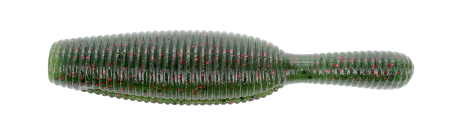 Yamamoto 3.5" Yamatanuki, Heavy Soft Plastic, 8Pk, Watermelon w/Black & Red Flake