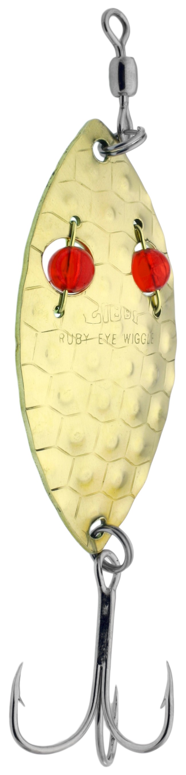 Gibbs Wiggler Ruby Eye Spoon, 3 1/2", Hammered Brass