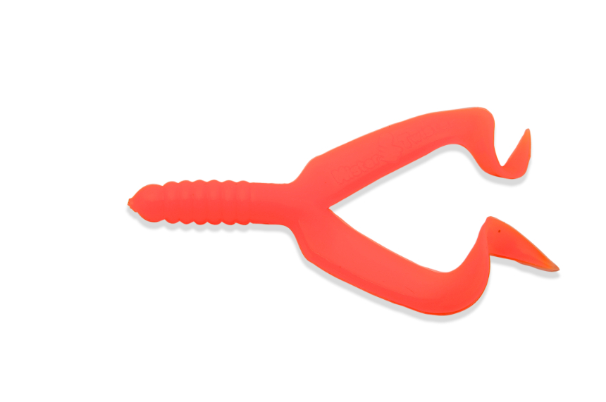 Mister Twister 4" Double Tail 10/Pk-Orange