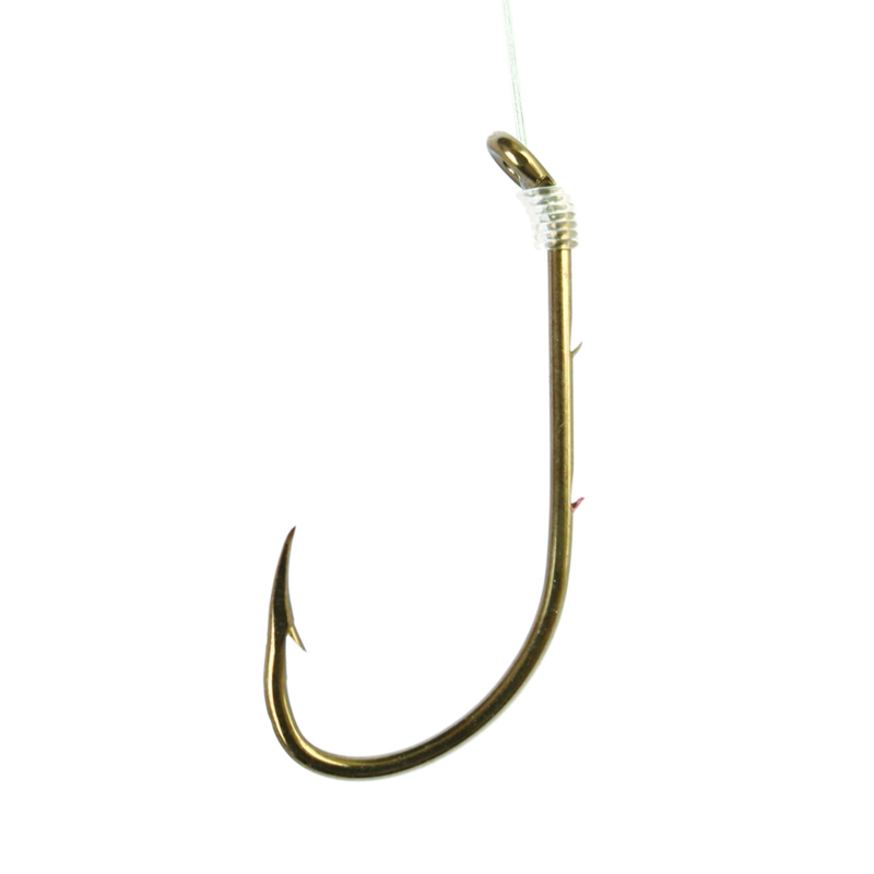 Eagle Claw Baitholder Snelled Hook, #1
