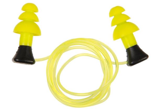 ALLEN ULTRX TETHERED SILICONE EAR PLUGS, YELLOW, 3 PAIR