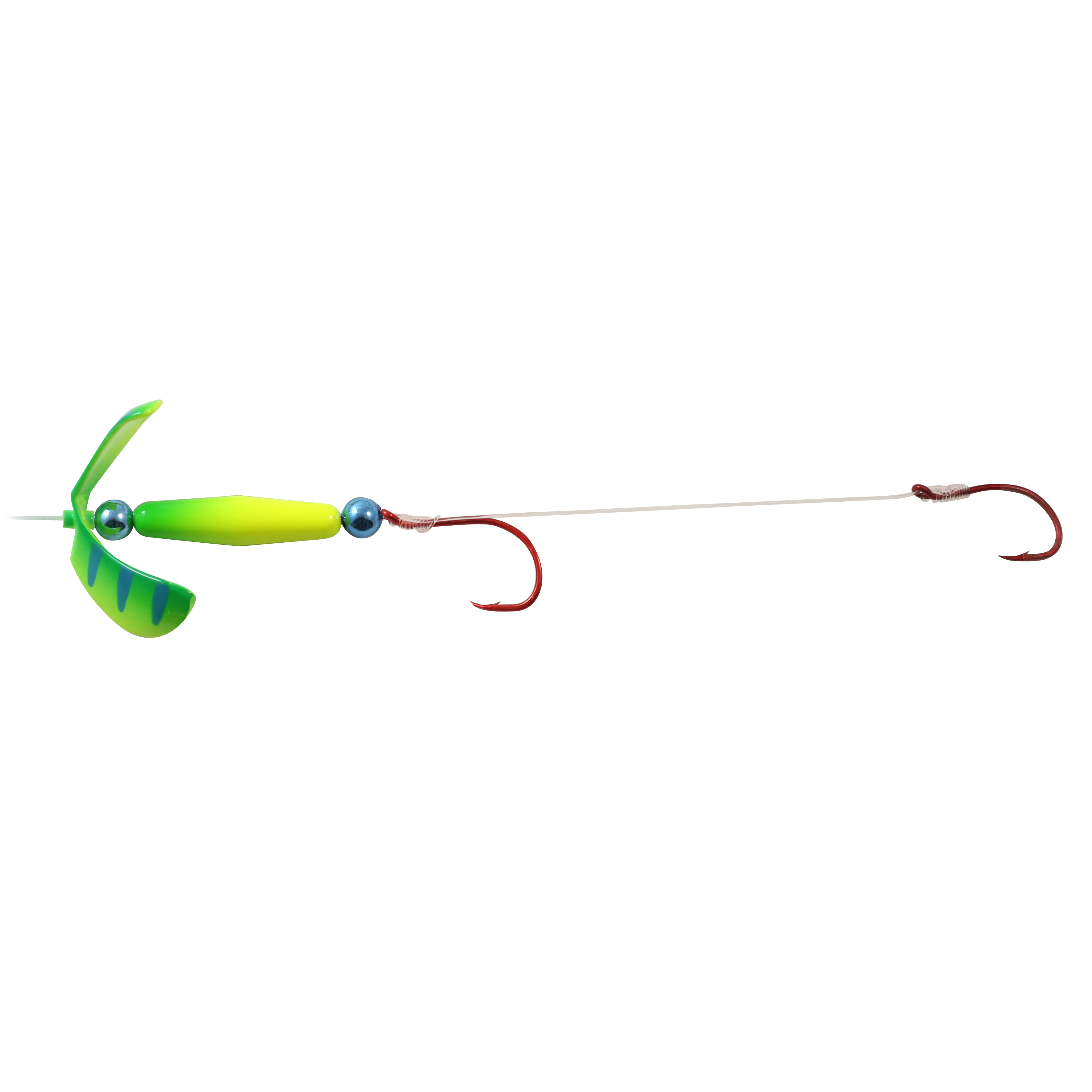 Northland Butterfly Blade Float'N Harness Sz #2, 60" Snell, #2-4 Hk, 1/Pk, Parrot Tiger