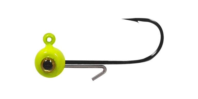 Big Bite Baits Vertex Jighead, #2Hk, 1/16oz, Chartreuse