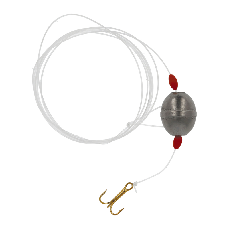Eagle Claw Sliding Sinker, Rig w/Treble Hook, #12