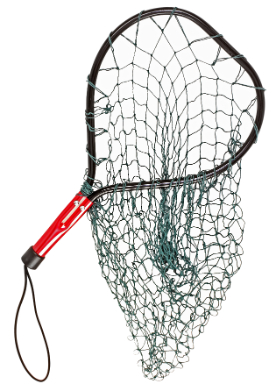 Gibbs Trout Net, Kirlon Bag, 6" Handle & Cord-Red