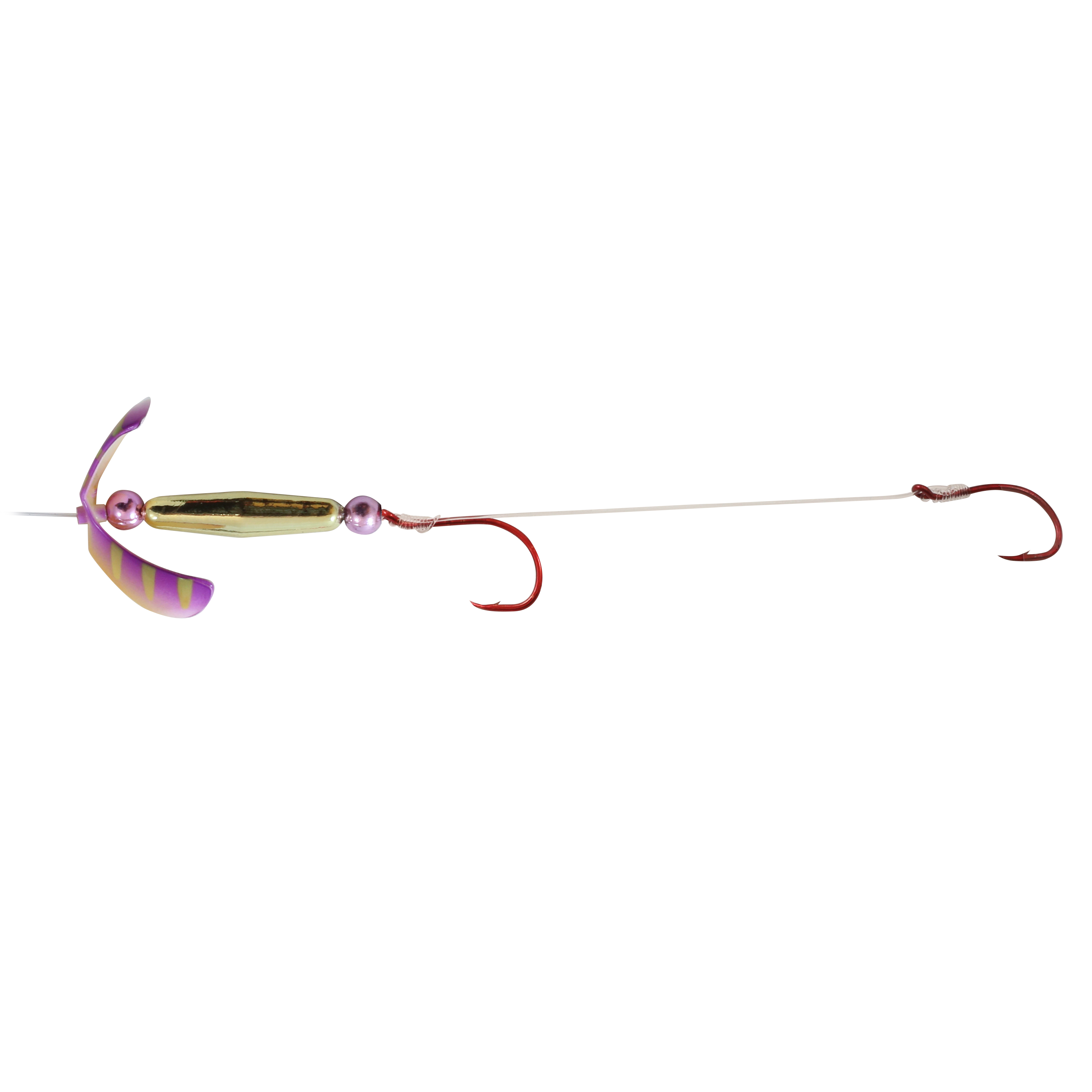 Northland Butterfly Blade Float'N Harness Sz #2, 60" Snell, #2-4 Hk, 1/Pk, Purple Tiger