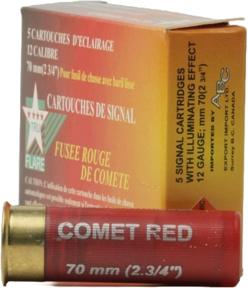 TruFlare 12 Ga. Red Comet Flares - Box of 5
