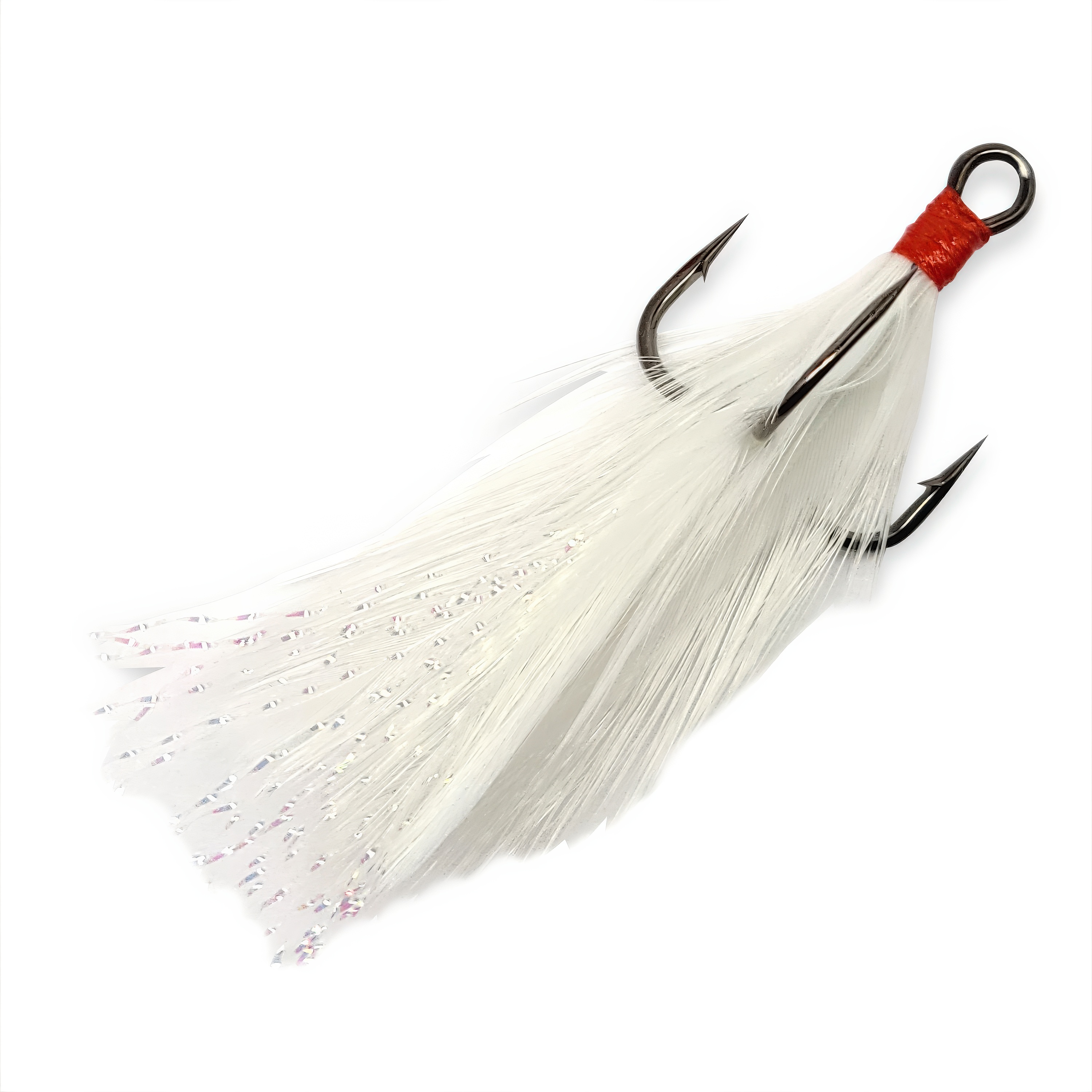 Gamakatsu Feathered Treble Hook, #6, White/White