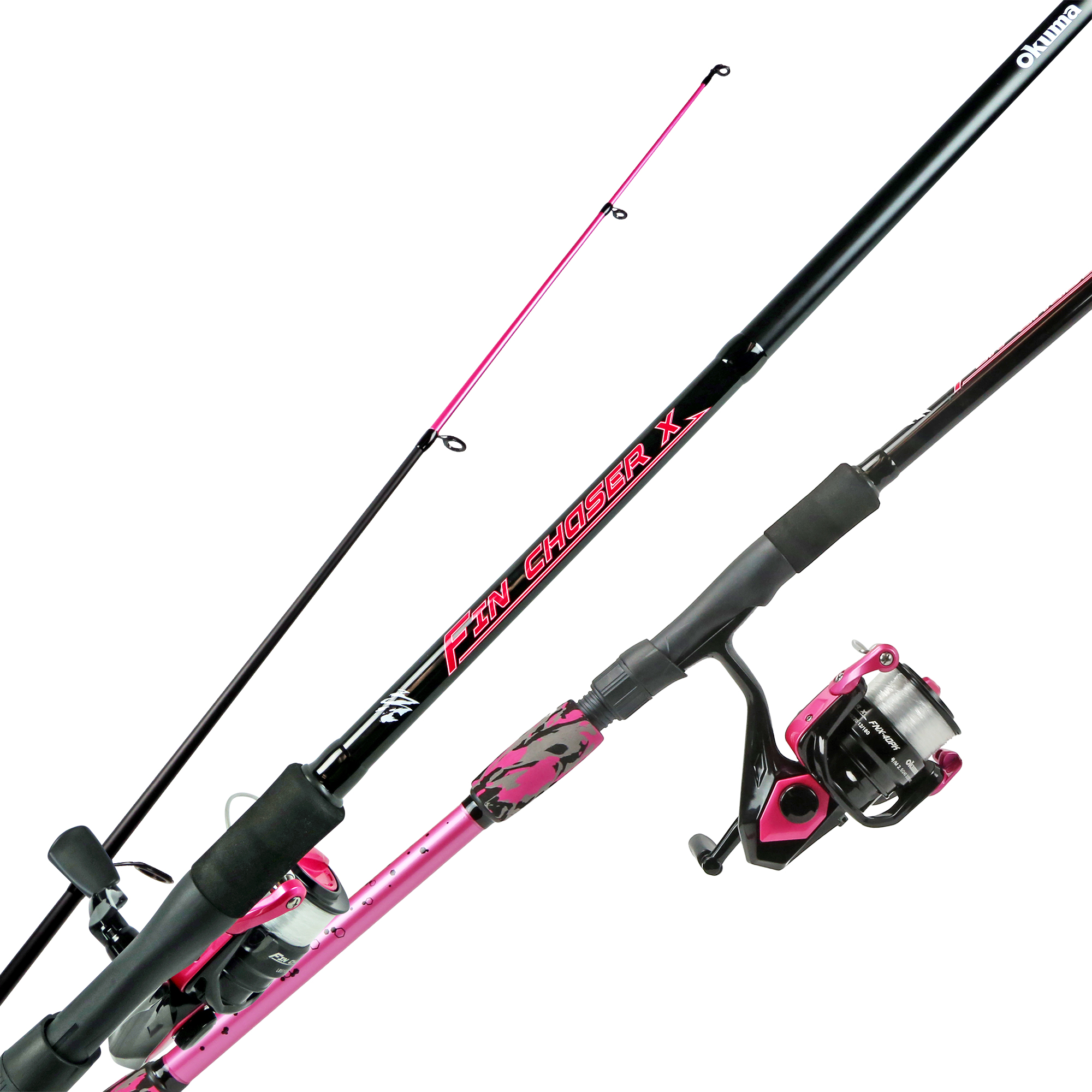 Okuma Fin Chaser-X Series "A" 7' Sz 40 2pc MH Spin Combo, Pink