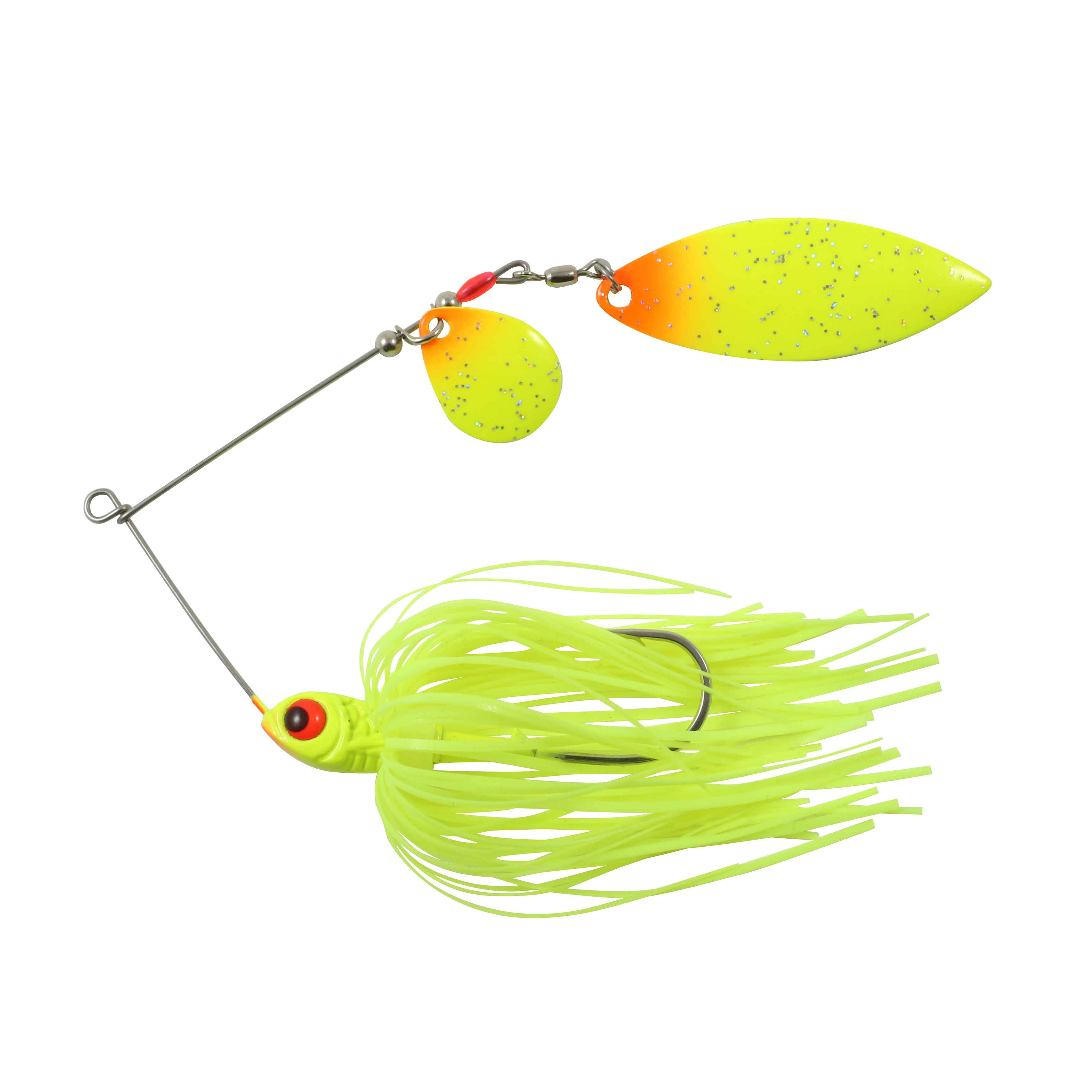 Northland Reed-Runner Tandem Spin, 4", 3/8 oz, #4/0 Hk, 1/Pk, Sunrise