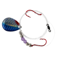 Lazer Sharp Spinner Rig, Hook #4, Silver Shiner Holo