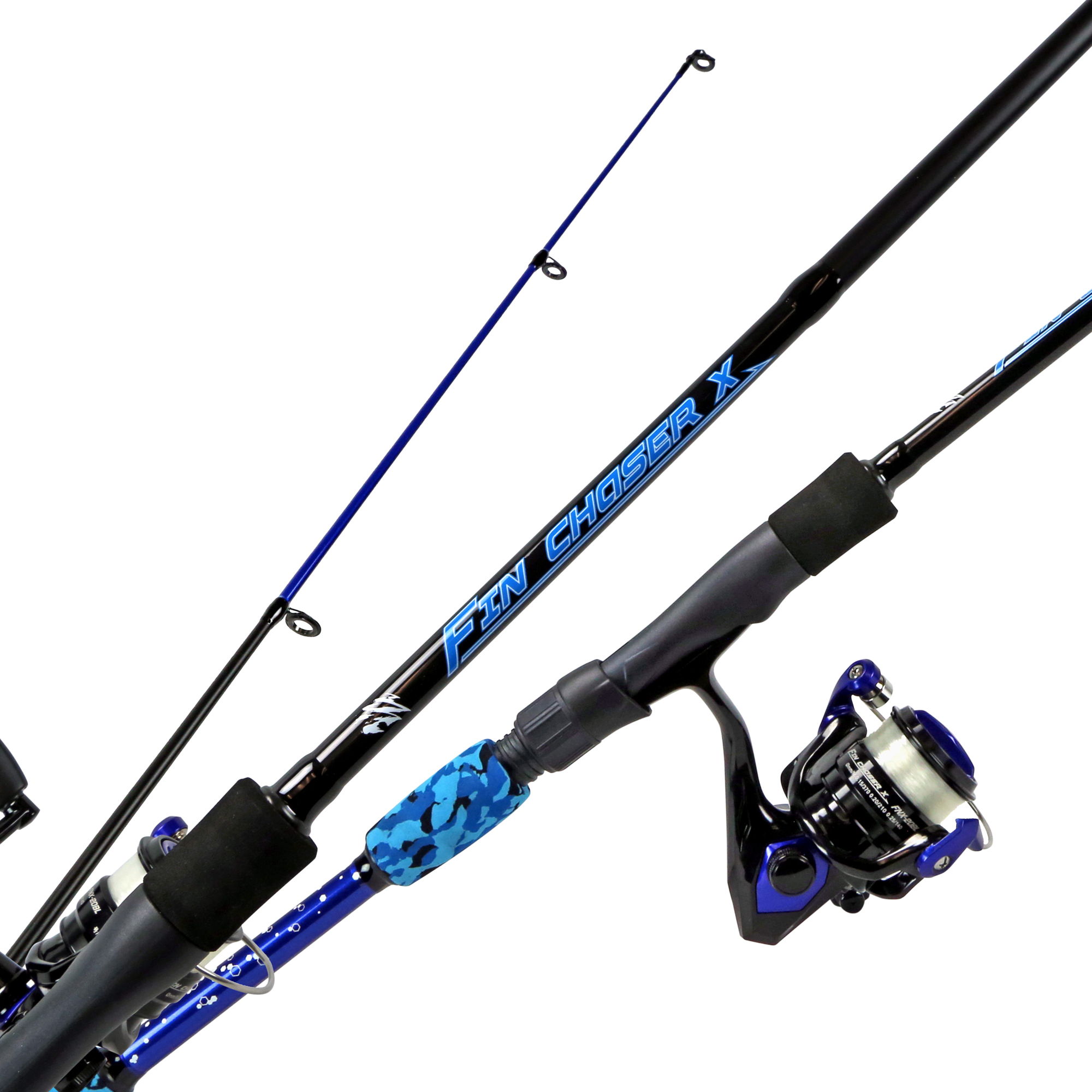 Okuma Fin Chaser-X Series "A" 6' Sz 20 2pc ML Spin Combo, Blue