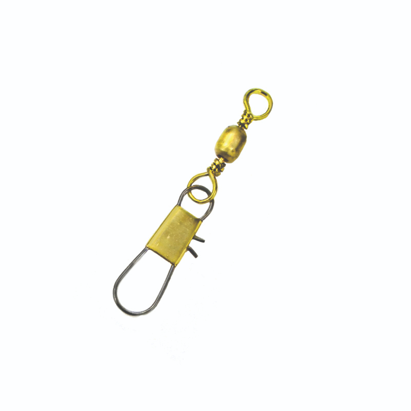 Eagle Claw Barrel Swivel, #5 w/Interlock Snap, Brass