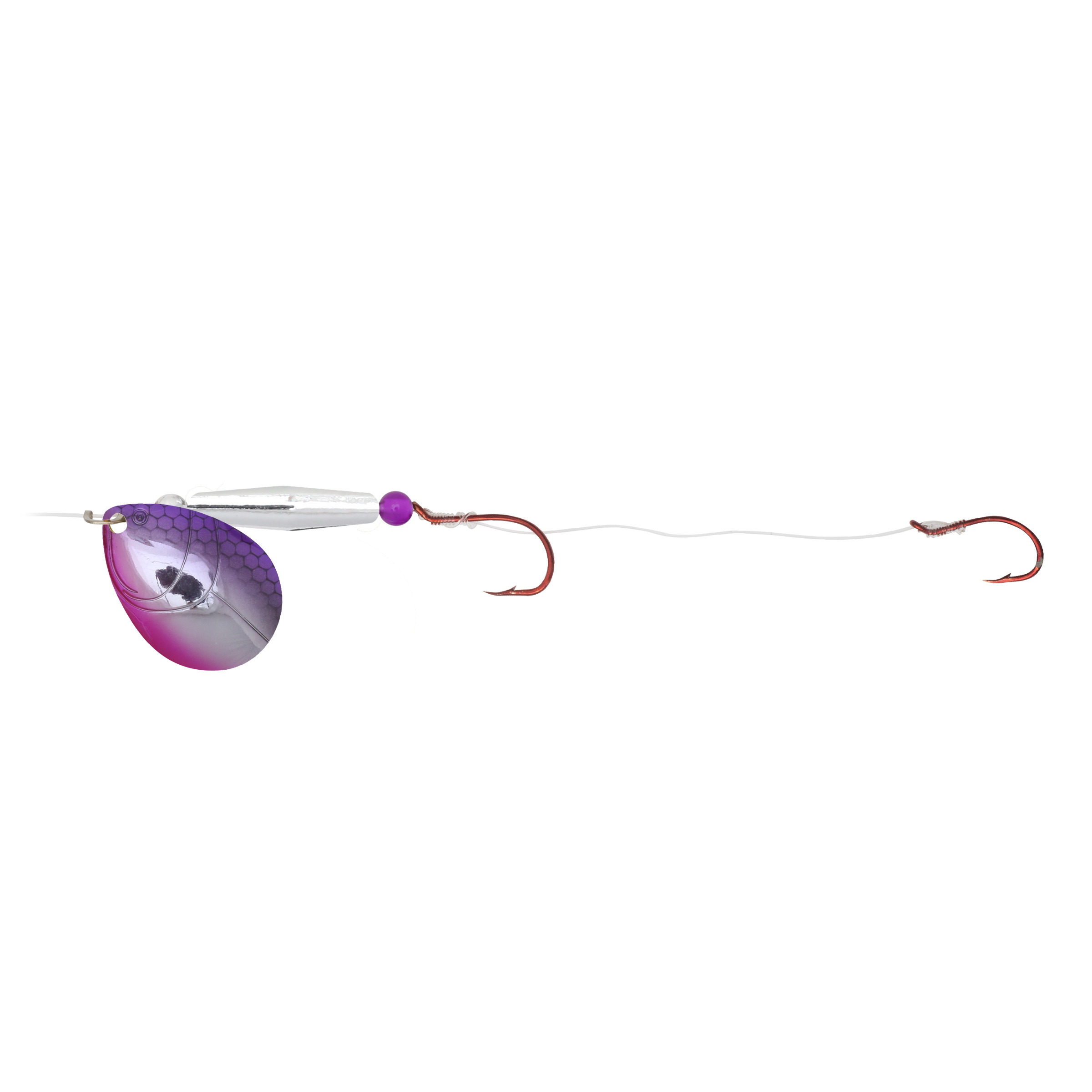 Northland Gravel Grinder Float'N Rig 60" Snell, #4 Indiana, #2-4 Hk, 1/Pk, Purple Passion