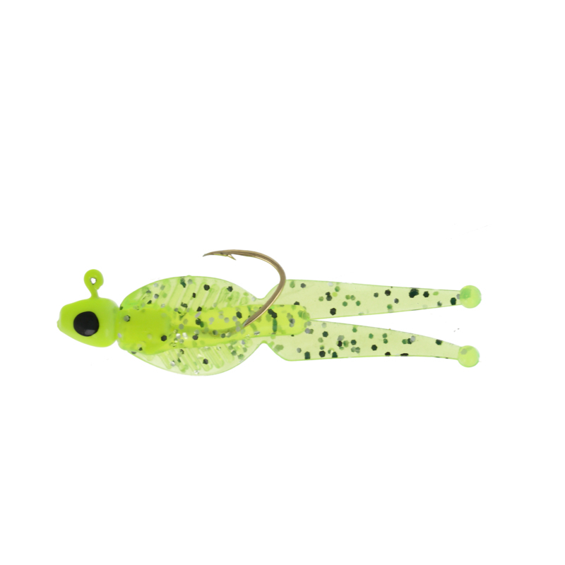 Eagle Claw Paddle Bug 1/16oz, Chartreuse Glitter