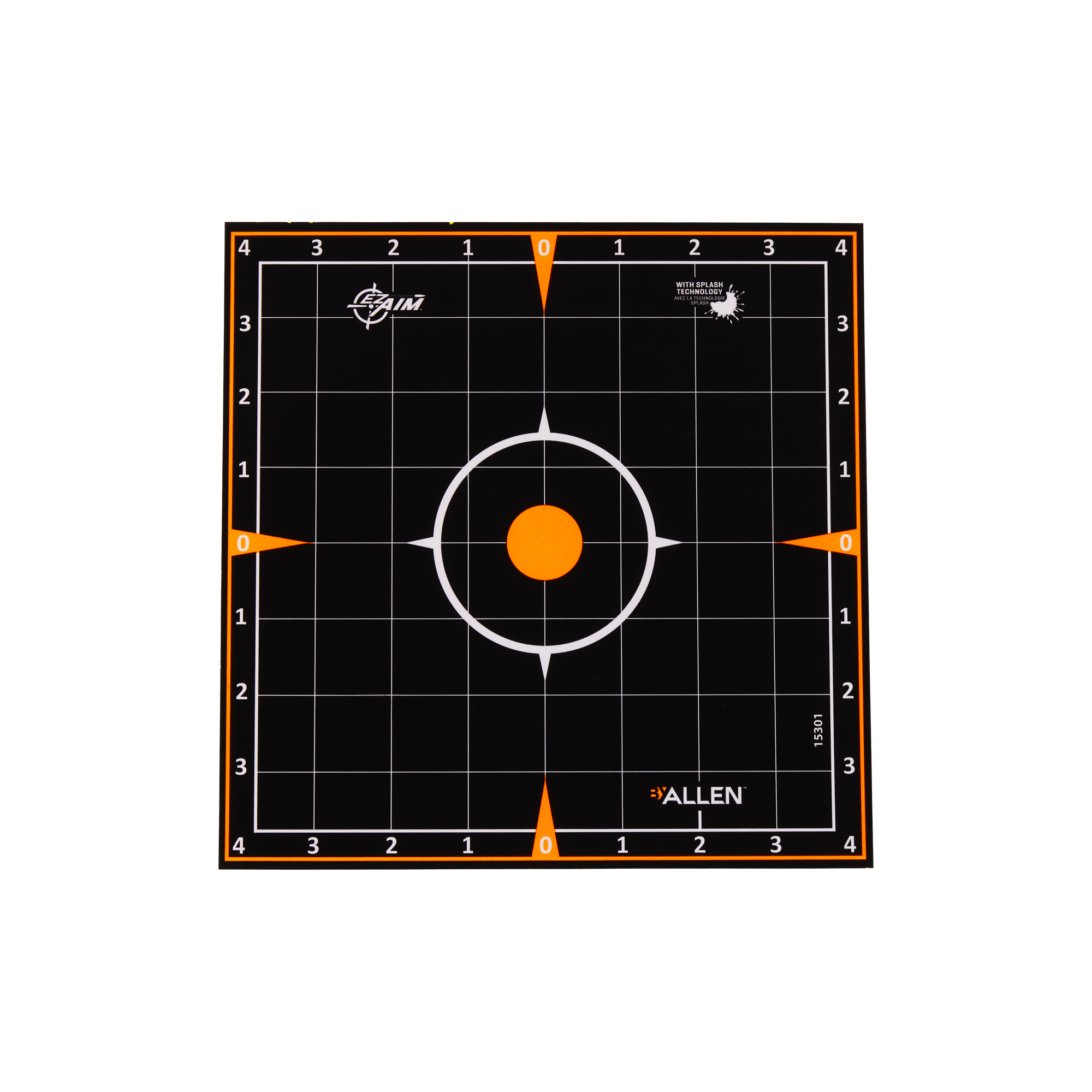 Allen EZ-Aim Adhesive Splash Sight-In Grid Target 8" x 8"