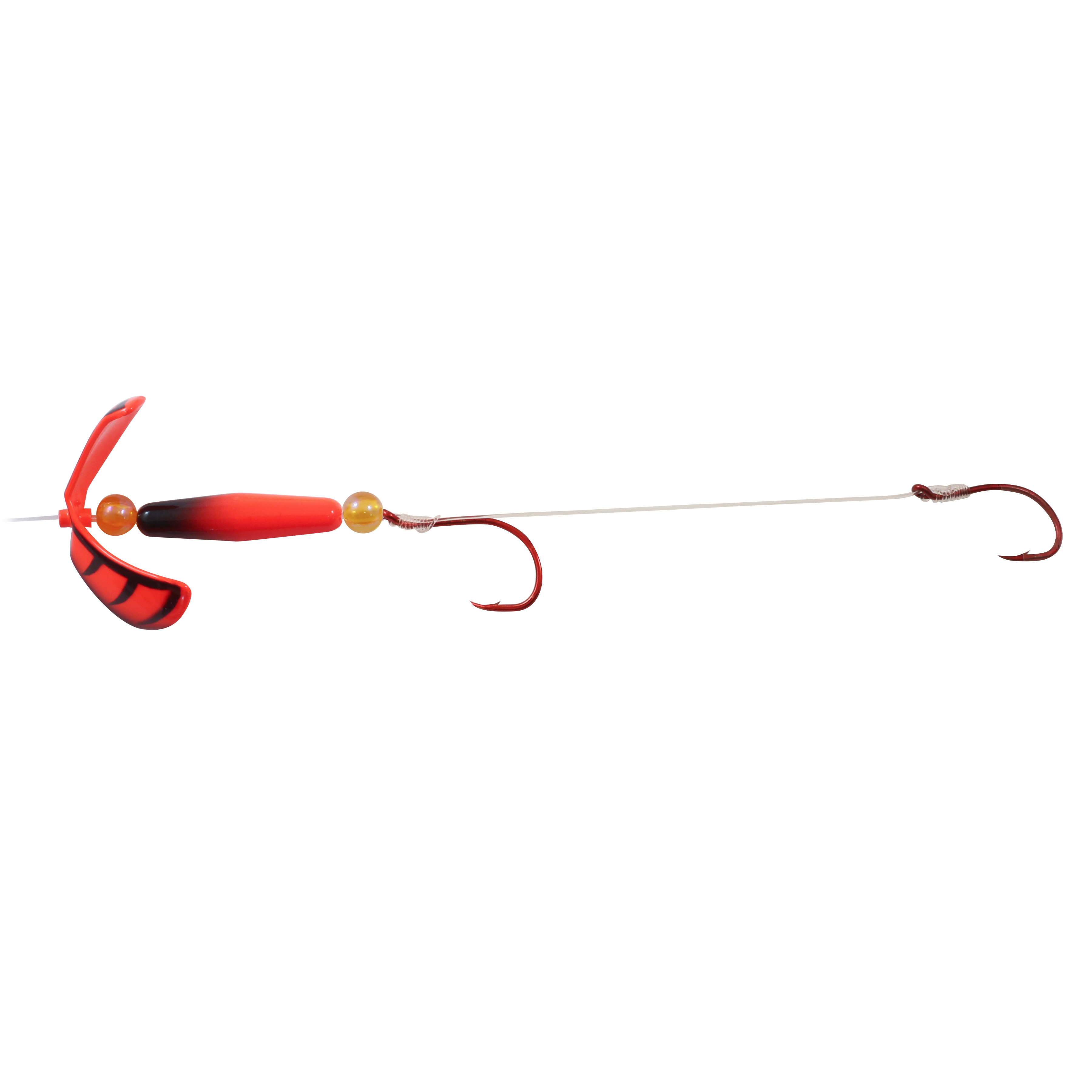 Northland Butterfly Blade Float'N Harness Sz #2, 60" Snell, #2-4 Hk, 1/Pk, Orange Craw
