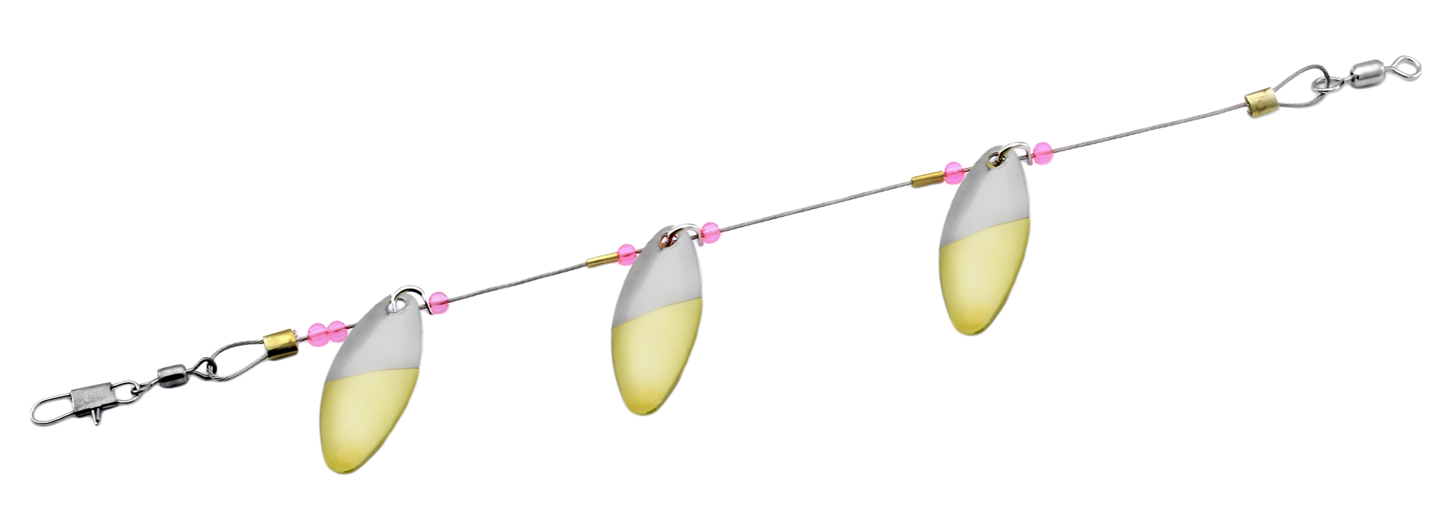 Gibbs Willow Leaf Mini Troll #12, 3 Blade, 50/50 Nickel Brass