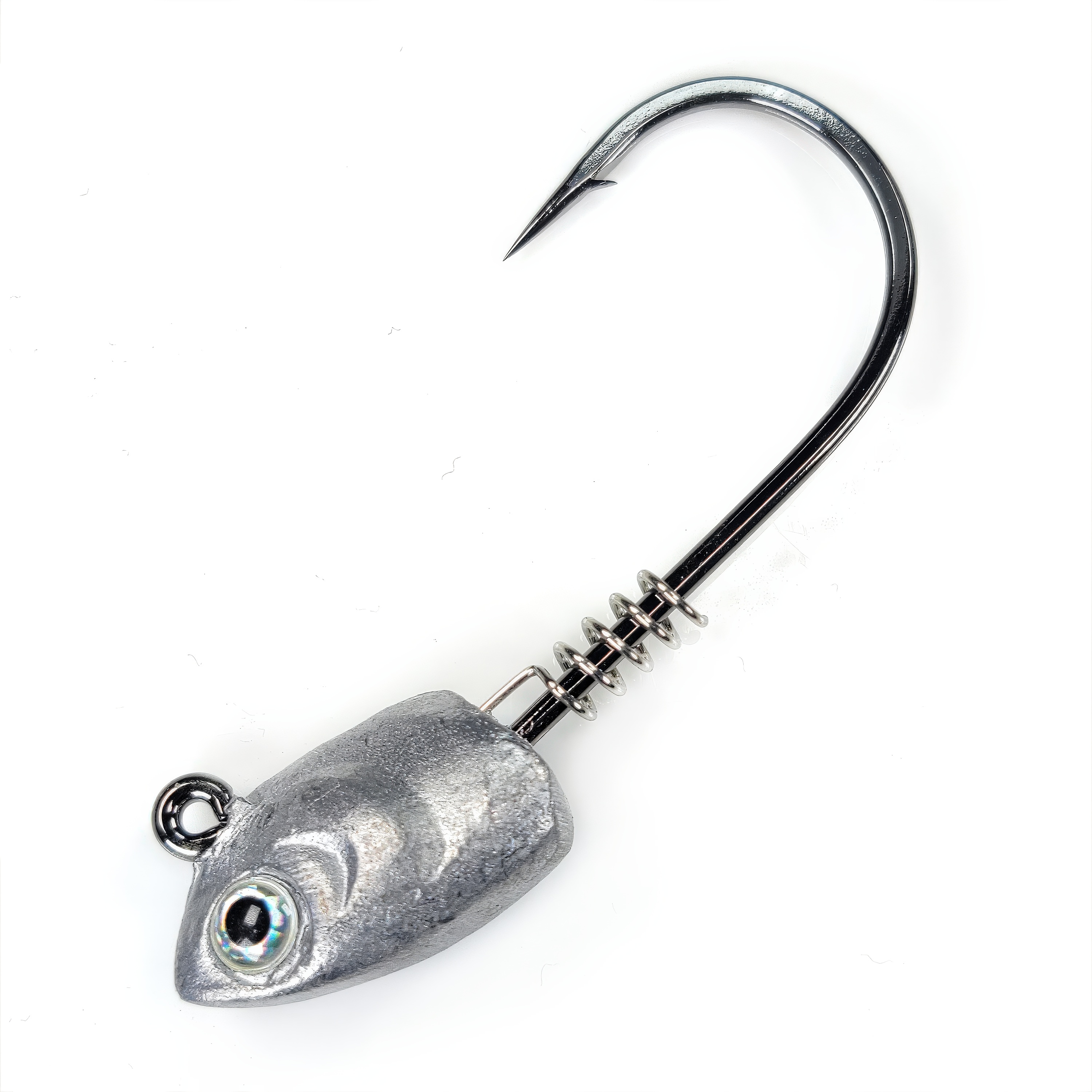 Gamakatsu Superline Swim Bait Head, #4/0(1/8oz), Clear/NS Black