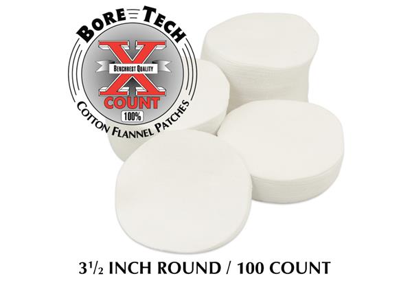 Bore Tech Patch 31/2" Round - 100/Bag