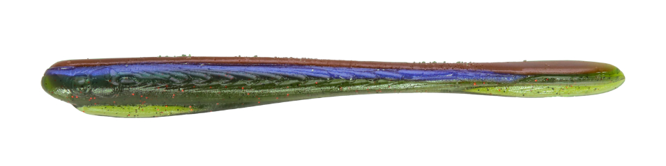 Roboworm 4" Sculpin Worm, Aaron's Magic Red & Black Flake