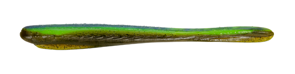 Roboworm 4" Sculpin Worm, Green Pumpkin Perch