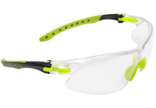 ALLEN ULTRX KEEN YOUTH SAFETY GLASSES LIME GREEN CLEAR LENS