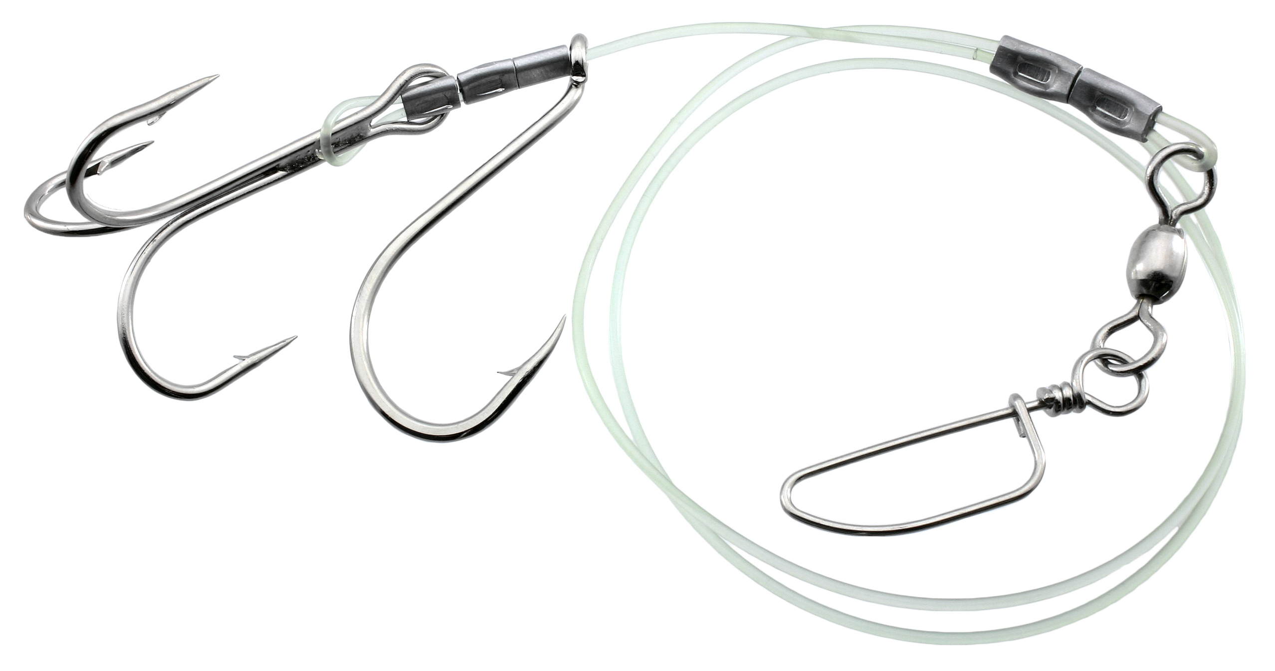 Gibbs Halibut Rig Perlon with Line Snap, 6/0 Treble Hk, 9/0 Single Hk