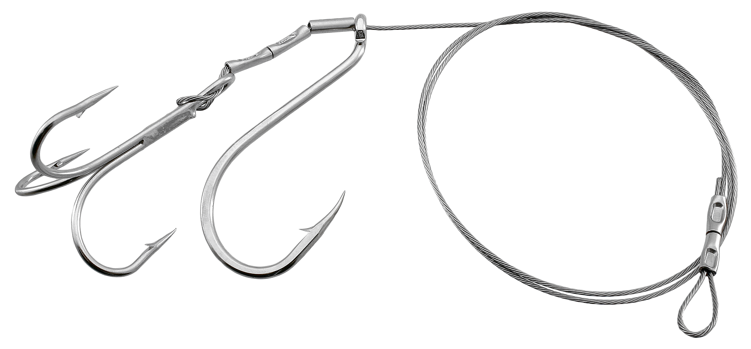 Gibbs Halibut Rig Wire/Looped End, 6/0 Treble Hk, 9/0 Single Hk