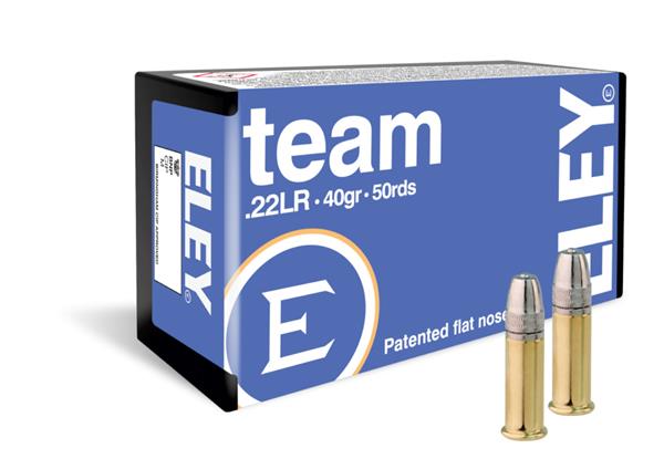 ELEY Team 22 LR 40 Gr Flat-Nose Ammunition
