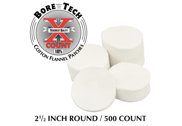 Bore Tech Patch 21/2" Round - 500/Bag