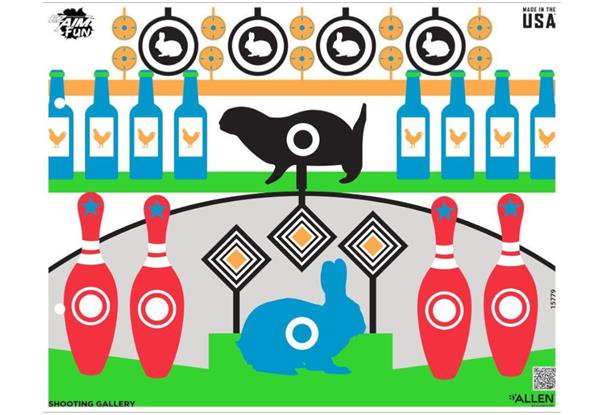 ALLEN EZ AIM FUN SHOOTING GALLERY PAPER TARGET 24"X19" 4 PK