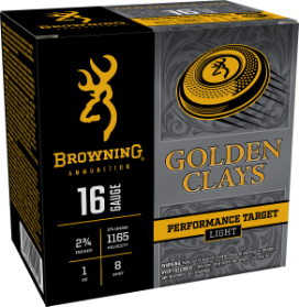Browning Shotshells 16 Ga 2-3/4" #8 Golden Clays 1 oz