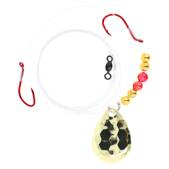 Lazer Sharp Spinner Rig, Hook #4, Hammered Gold