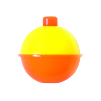 Eagle Claw Snap-On Round Float, Orange/Yellow 1-3/4", 50/Bg