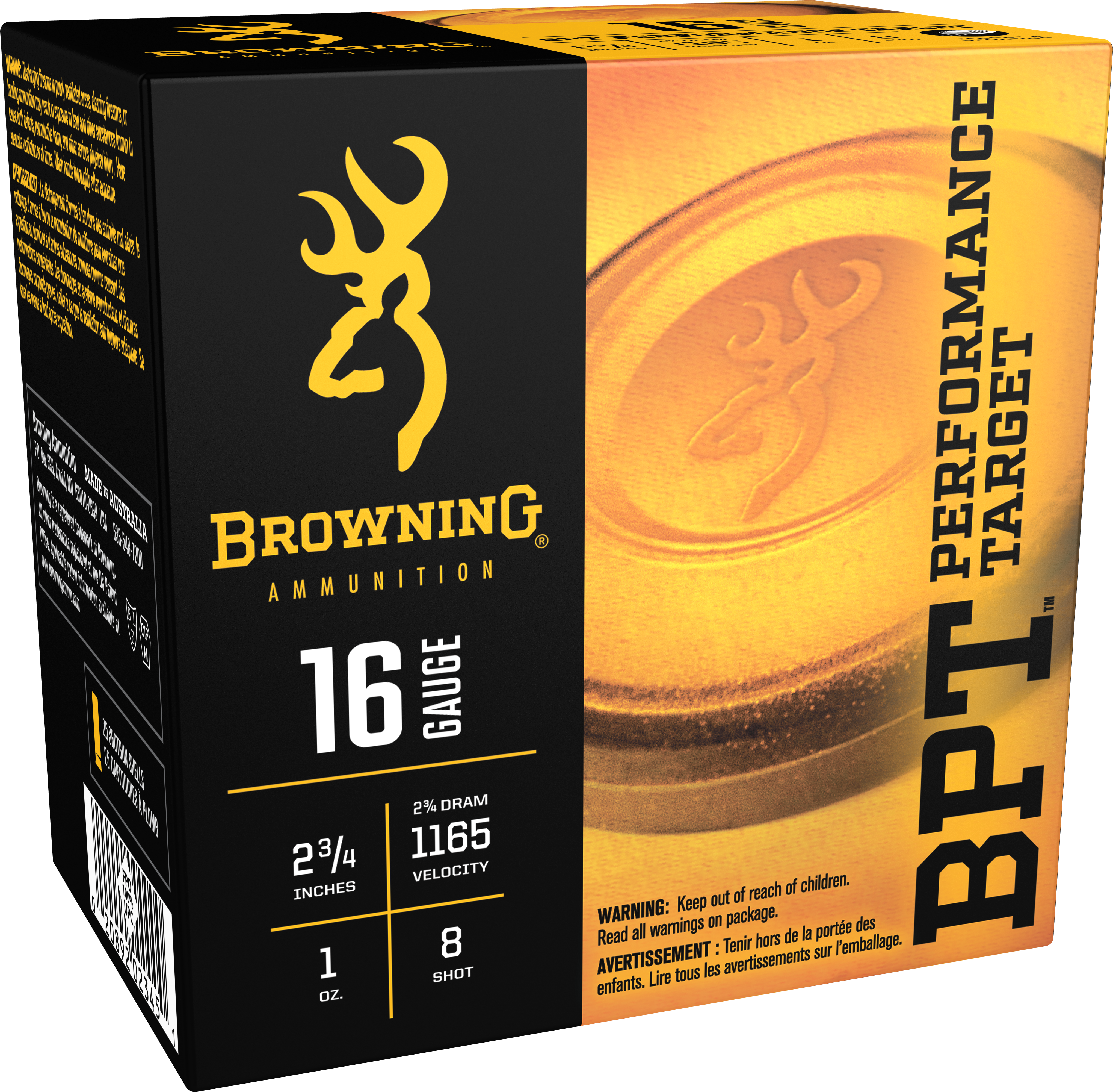 Browning Shotshells 16 Ga 2-3/4 1 oz 8 BPT