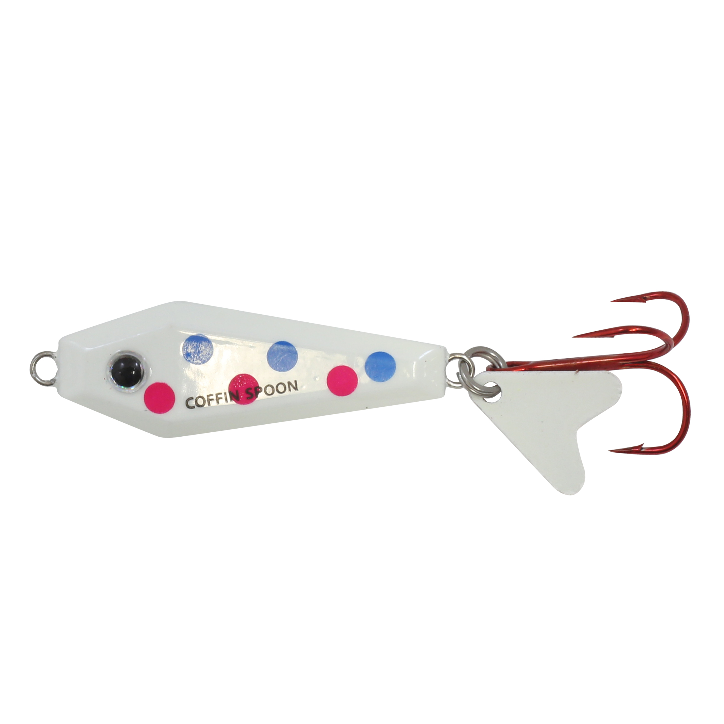 Northland Buck-Shot Coffin Spoon, 1-1/16", 1/8 oz, #8 Hk, 1/Pk, Wonderbread
