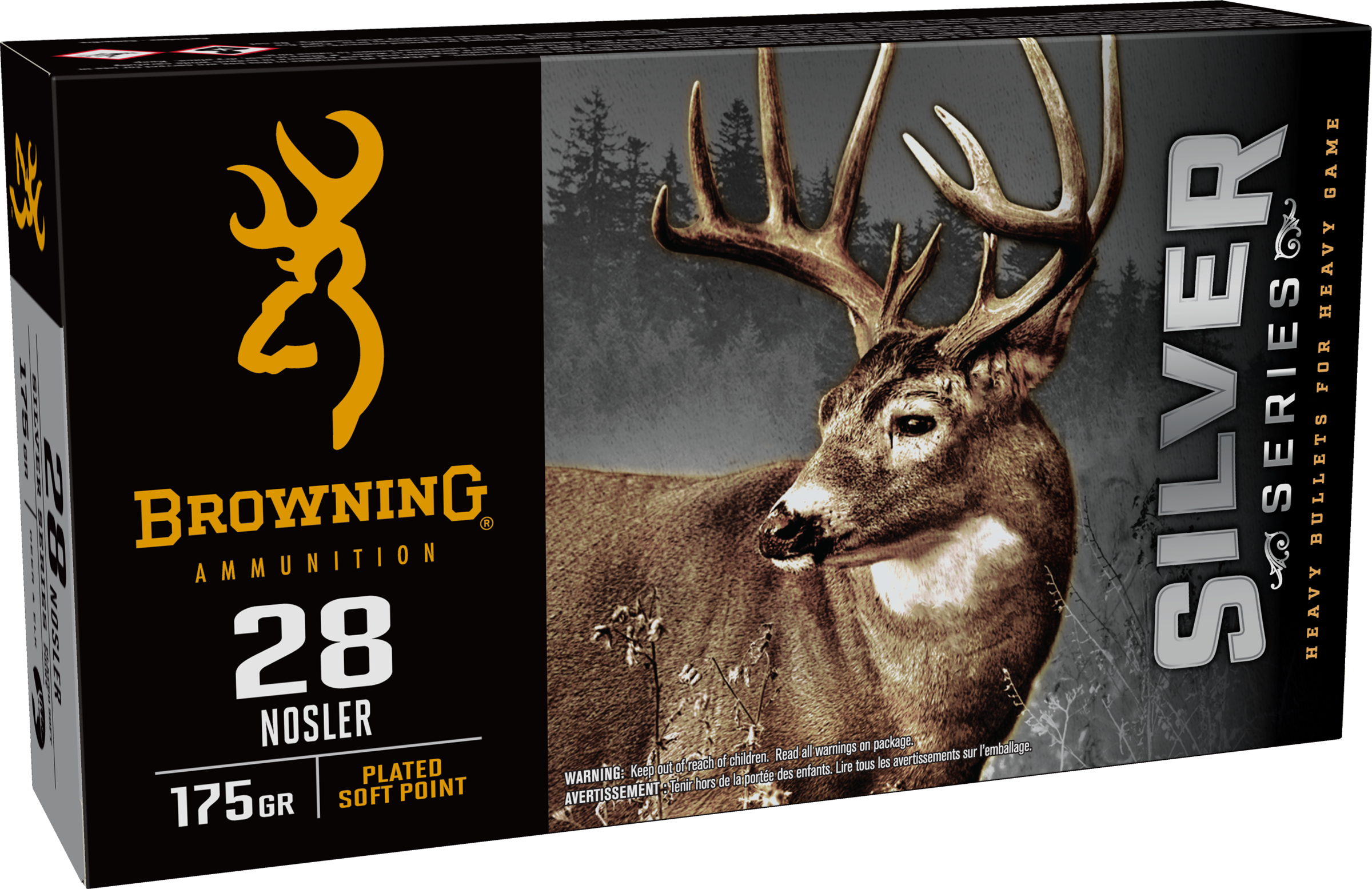 Browning Ammo 28 Nosler 175 Gr SP Browning