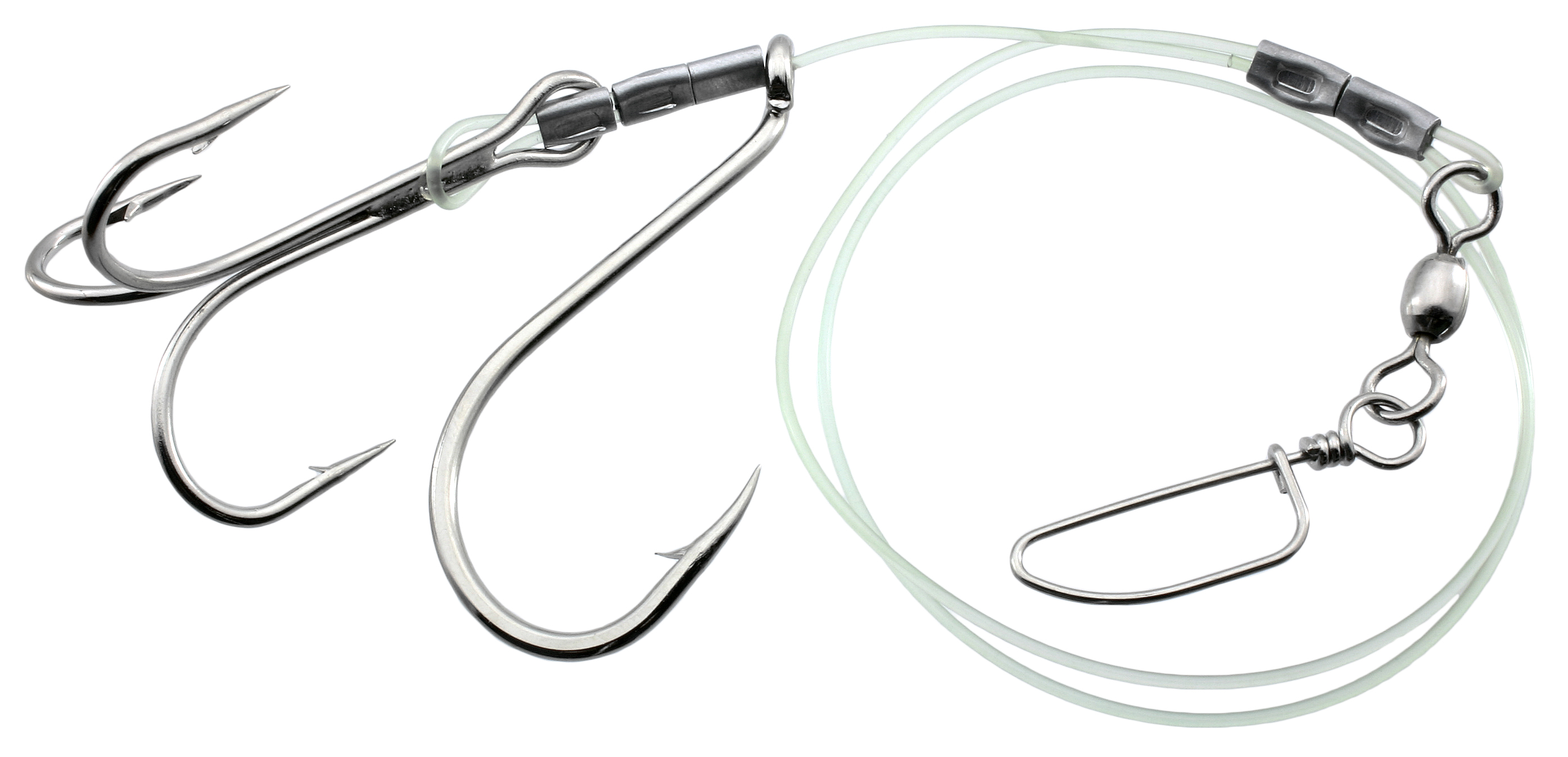 Gibbs Halibut Rig Perlon with Line Snap,10/0 Single Hk, 8/0 Treble Hk